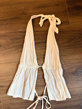 Garage White Halter Top